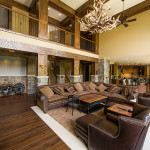 Rustic great room designed by Steve Schill