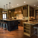 Open kitchen with rustic design
